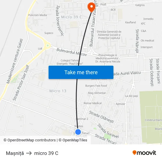 Mașniță to micro 39 C map