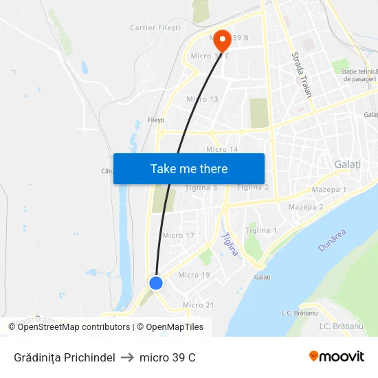 Grădinița Prichindel to micro 39 C map