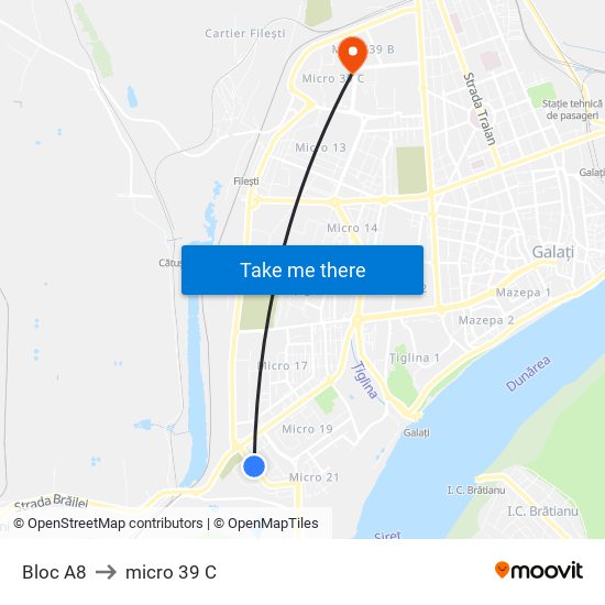 Bloc A8 to micro 39 C map