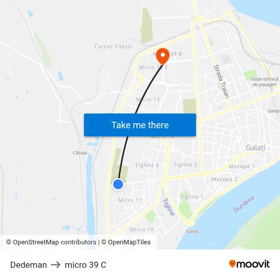 Dedeman to micro 39 C map