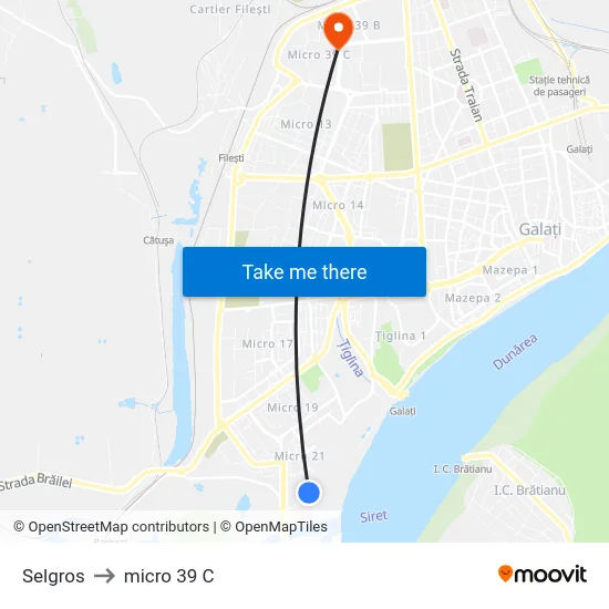 Selgros to micro 39 C map