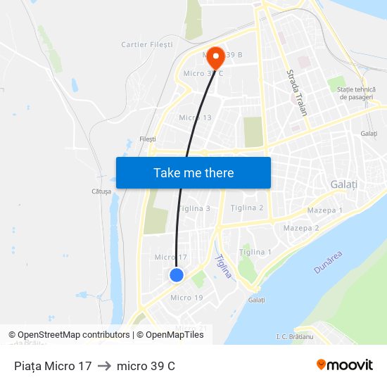 Piața Micro 17 to micro 39 C map