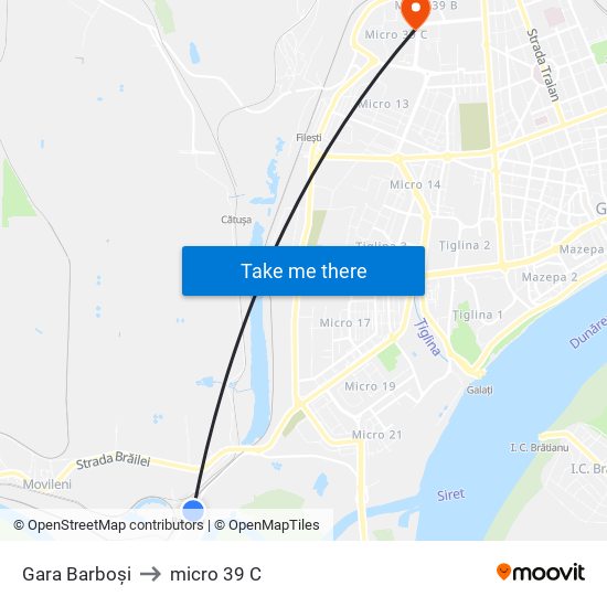 Gara Barboși to micro 39 C map