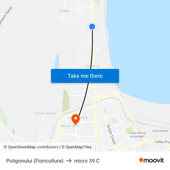 Poligonului (Floricultura) to micro 39 C map