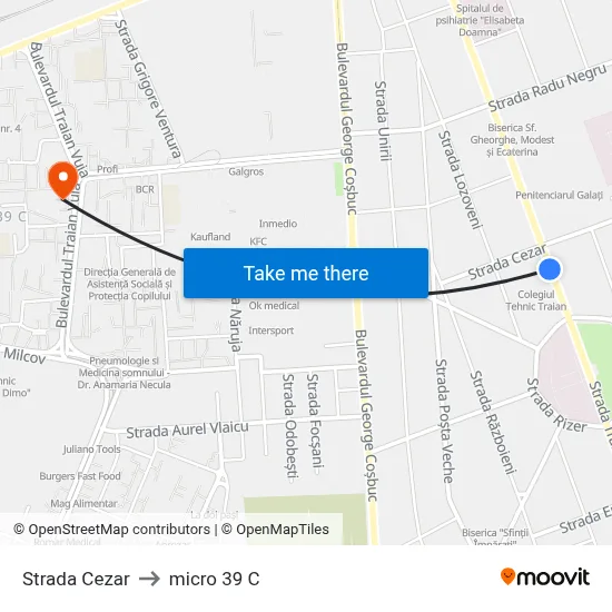 Strada Cezar to micro 39 C map