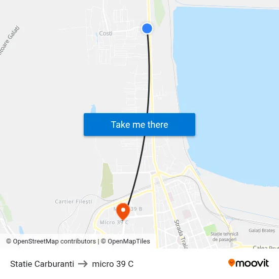 Statie Carburanti to micro 39 C map