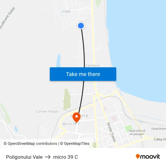 Poligonului Vale to micro 39 C map