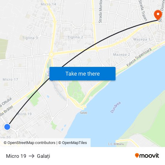 Micro 19 to Galați map