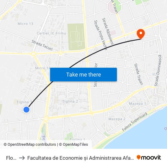 Flora to Facultatea de Economie și Administrarea Afacerilor map