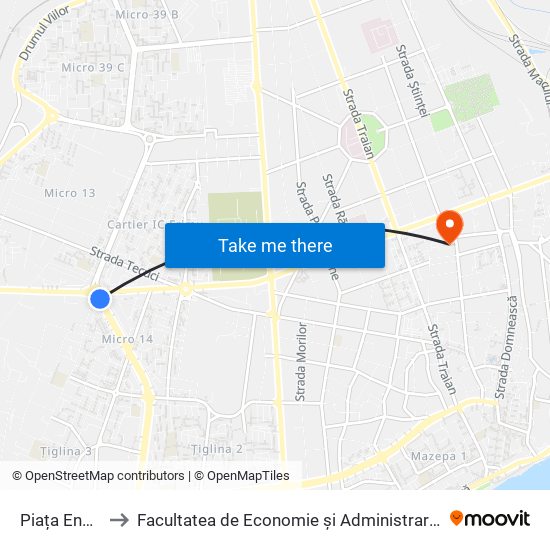 Piața Energiei to Facultatea de Economie și Administrarea Afacerilor map