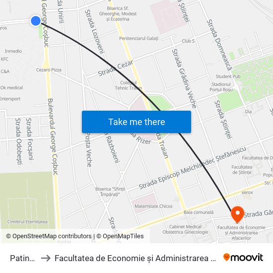 Patinoar to Facultatea de Economie și Administrarea Afacerilor map