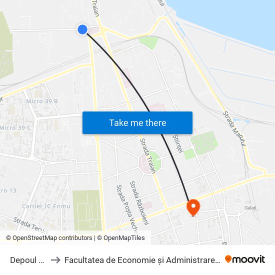 Depoul Nr. 2 to Facultatea de Economie și Administrarea Afacerilor map