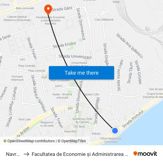 Navrom to Facultatea de Economie și Administrarea Afacerilor map