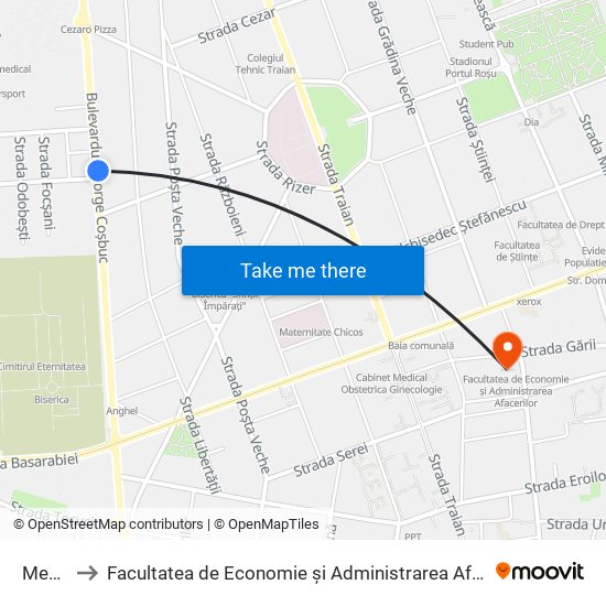 Mehid to Facultatea de Economie și Administrarea Afacerilor map