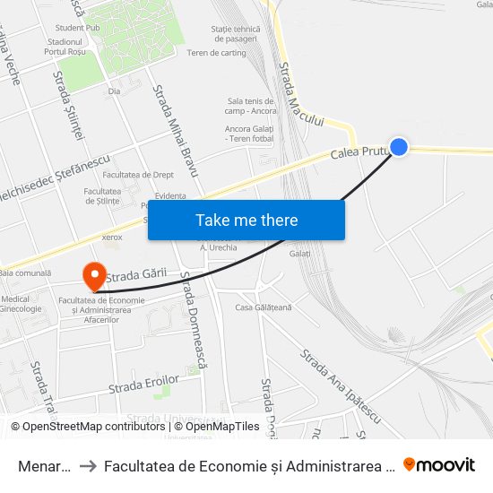 Menarom to Facultatea de Economie și Administrarea Afacerilor map