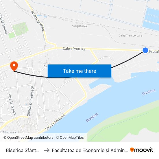 Biserica Sfântul Dumitru to Facultatea de Economie și Administrarea Afacerilor map