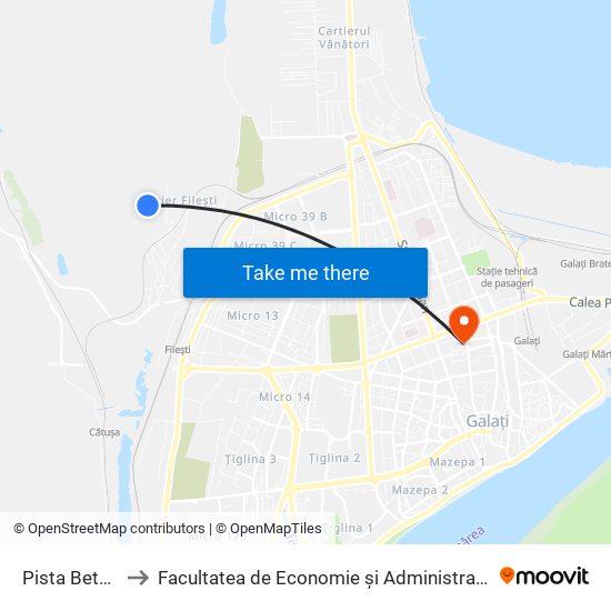 Pista Betonată to Facultatea de Economie și Administrarea Afacerilor map