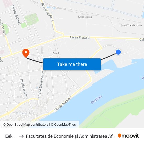 Eekels to Facultatea de Economie și Administrarea Afacerilor map