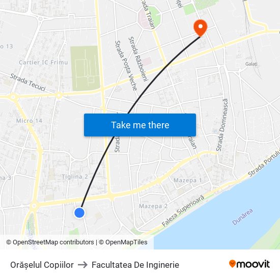 Orășelul Copiilor to Facultatea De Inginerie map