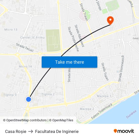 Casa Roșie to Facultatea De Inginerie map