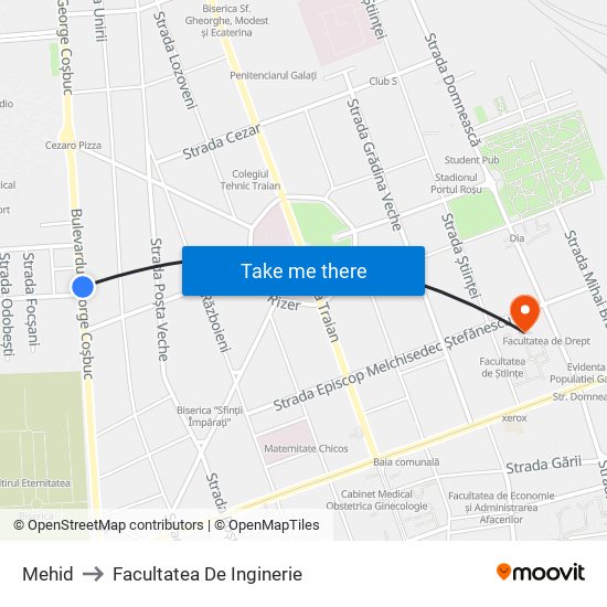 Mehid to Facultatea De Inginerie map