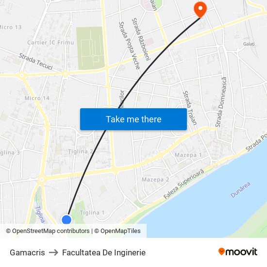 Gamacris to Facultatea De Inginerie map