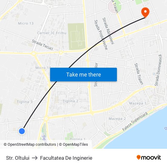 Str. Oltului to Facultatea De Inginerie map