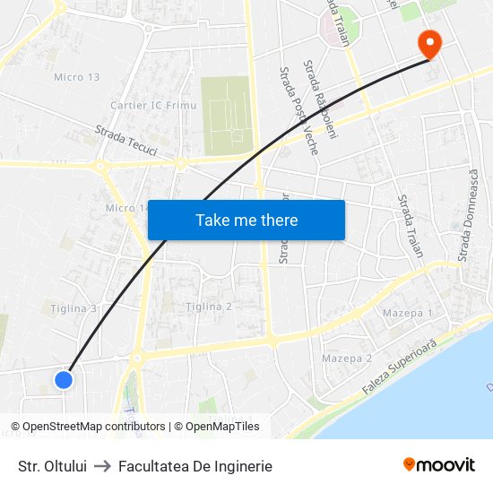 Str. Oltului to Facultatea De Inginerie map