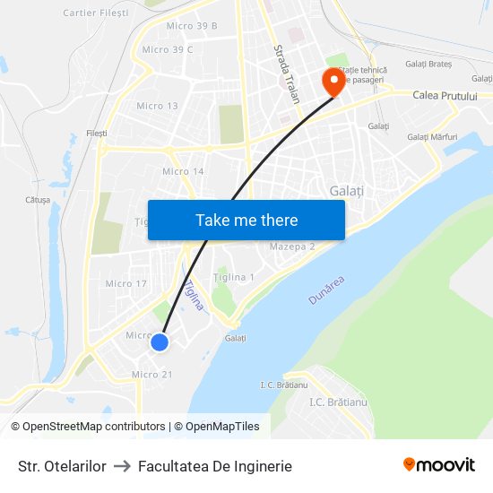 Str. Otelarilor to Facultatea De Inginerie map