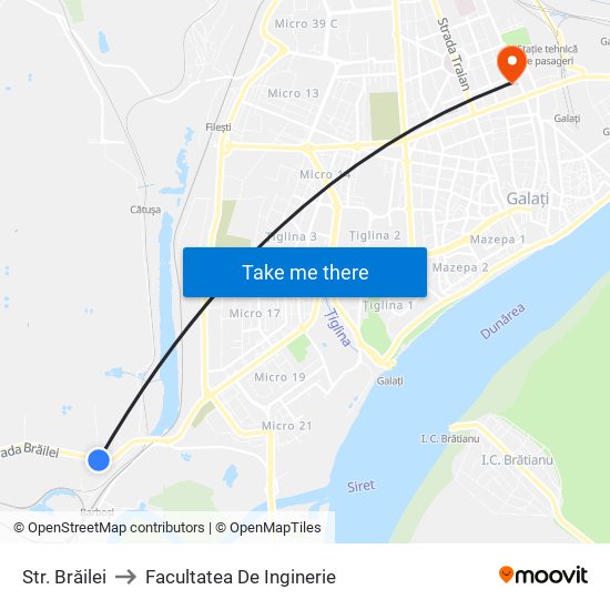 Str. Brăilei to Facultatea De Inginerie map