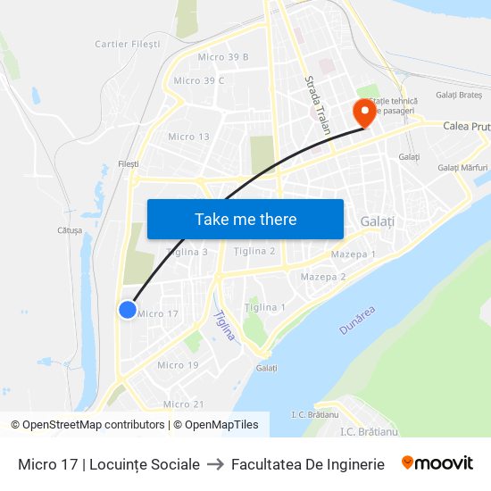 Micro 17 | Locuințe Sociale to Facultatea De Inginerie map