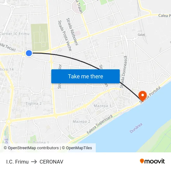 I.C. Frimu to CERONAV map