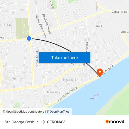 Str. George Coșbuc to CERONAV map