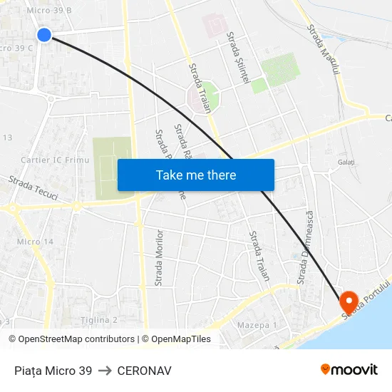 Piața Micro 39 to CERONAV map