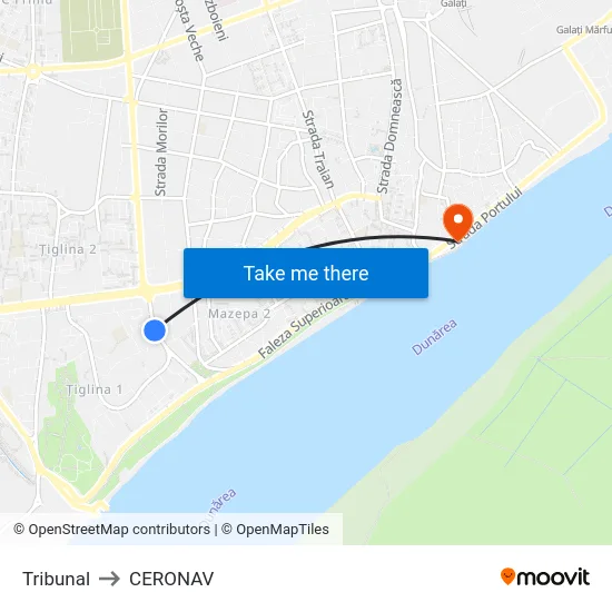 Tribunal to CERONAV map
