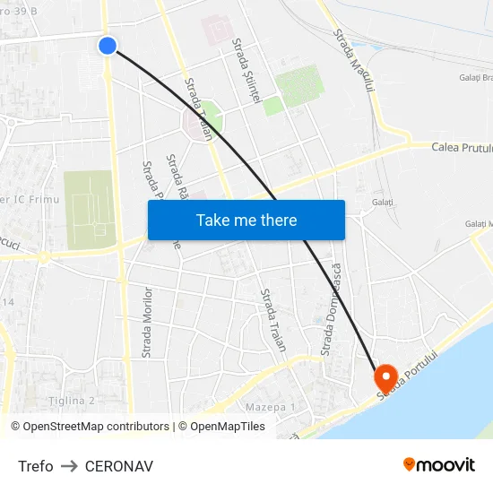 Trefo to CERONAV map