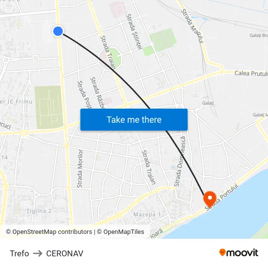 Trefo to CERONAV map