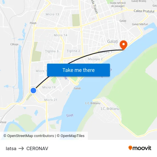 Iatsa to CERONAV map