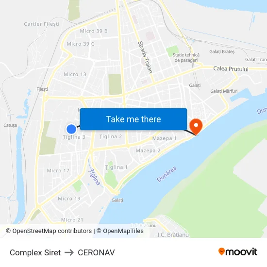 Complex Siret to CERONAV map