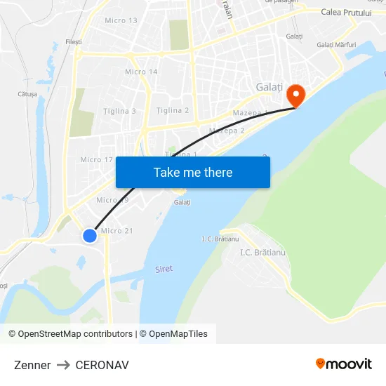 Zenner to CERONAV map