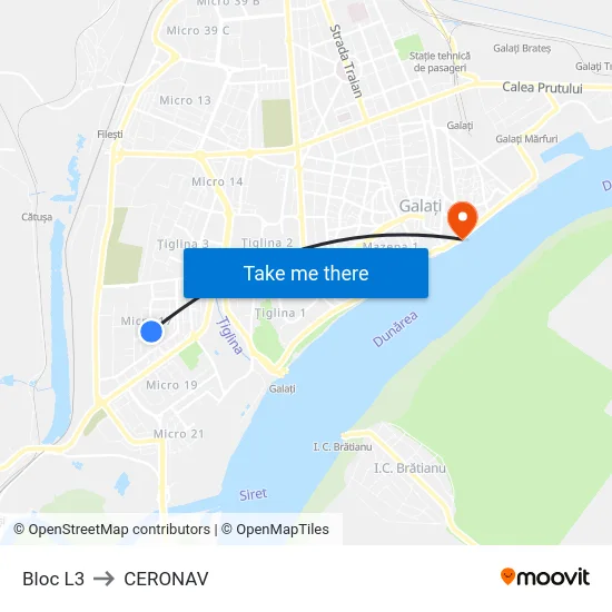 Bloc L3 to CERONAV map
