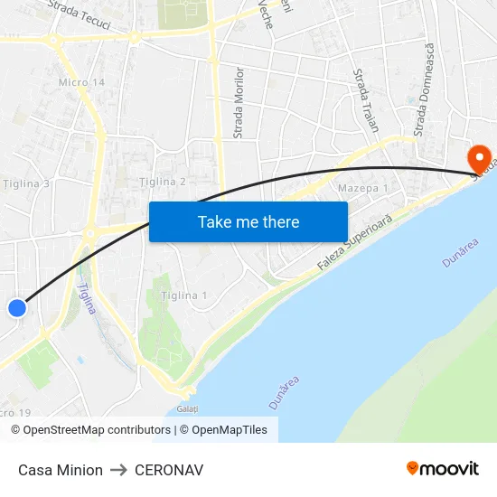 Casa Minion to CERONAV map