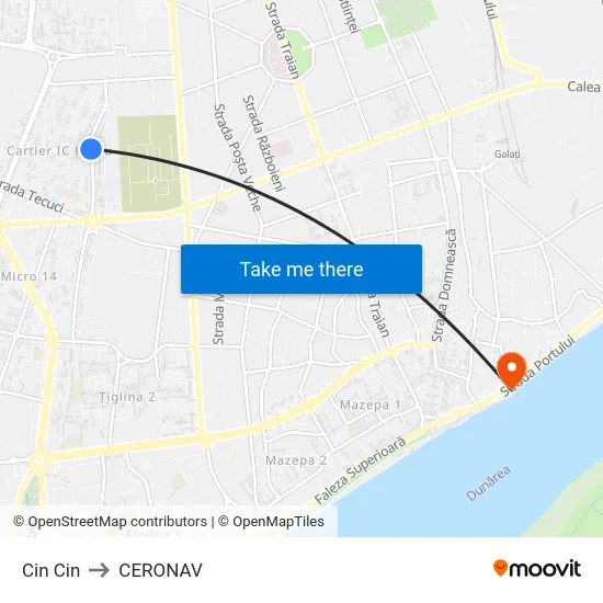 Cin Cin to CERONAV map