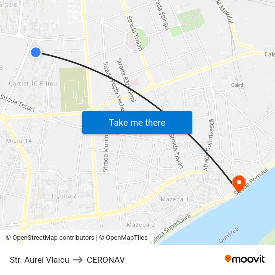 Str. Aurel Vlaicu to CERONAV map
