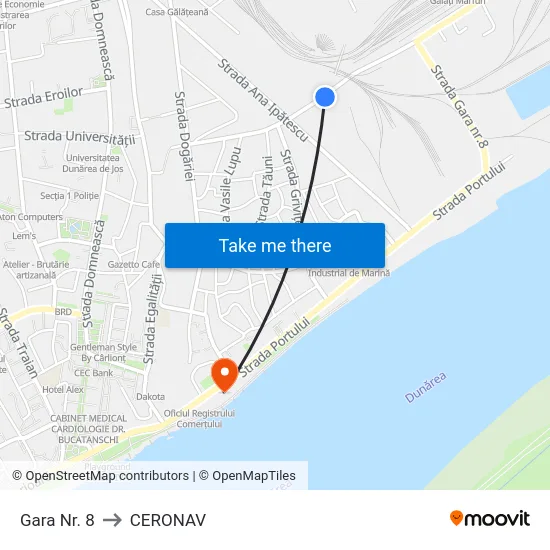 Gara Nr. 8 to CERONAV map