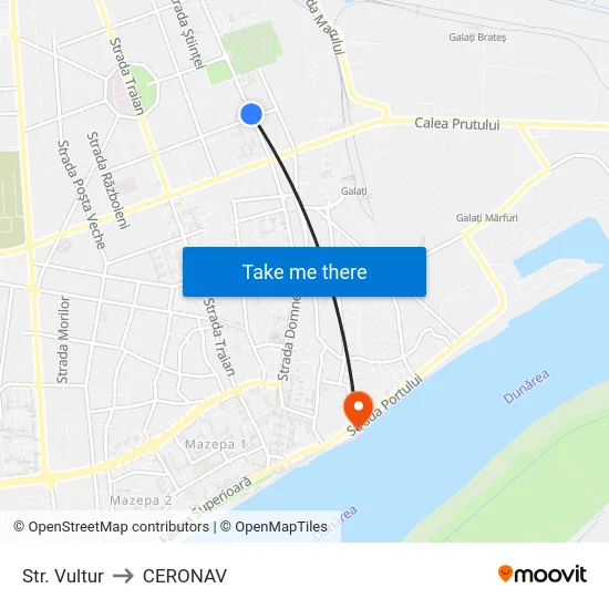 Str. Vultur to CERONAV map