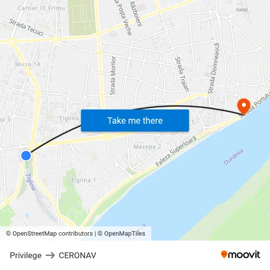Privilege to CERONAV map
