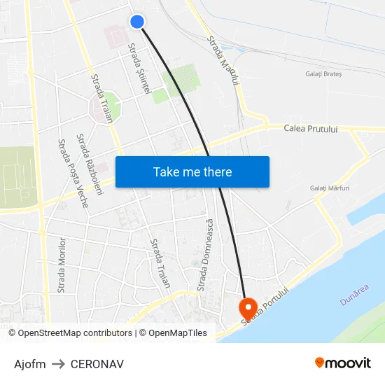 Ajofm to CERONAV map