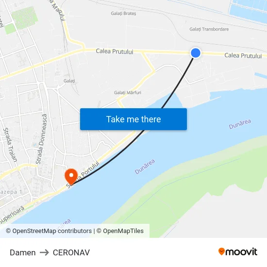 Damen to CERONAV map