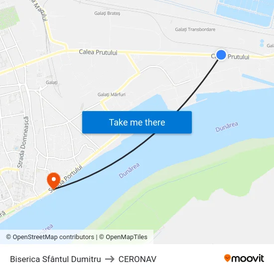Biserica Sfântul Dumitru to CERONAV map